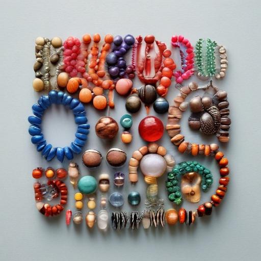 单词“beads”的助记图片