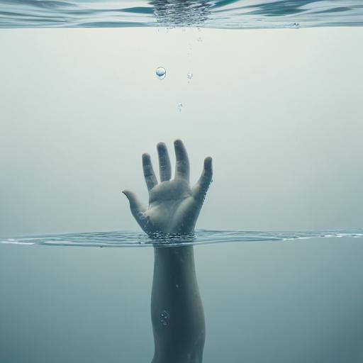 单词“drown”的助记图片