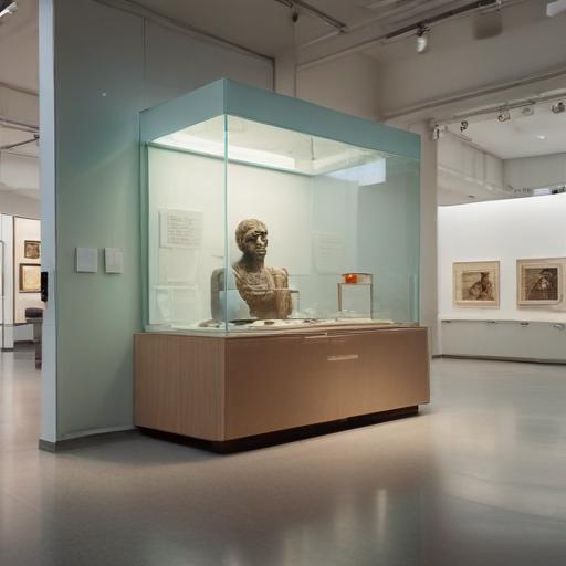 单词“exhibit”的助记图片