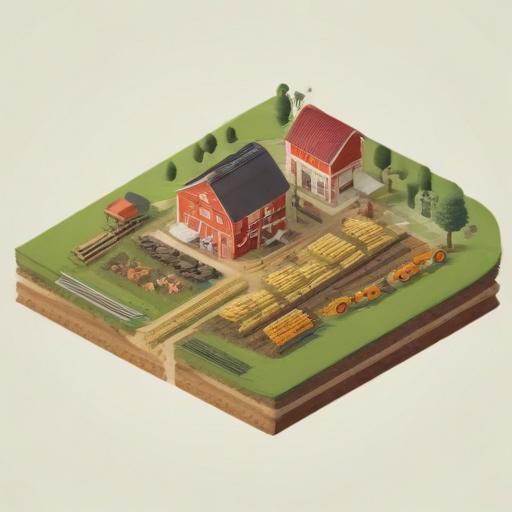 单词“farms”的助记图片