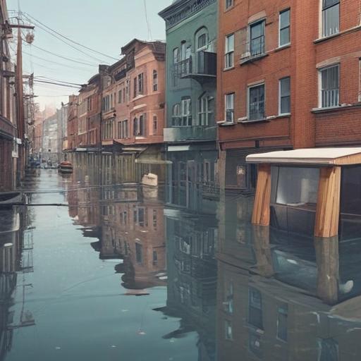 单词“flooded”的助记图片