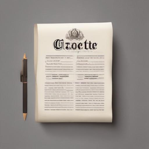 单词“gazette”的助记图片