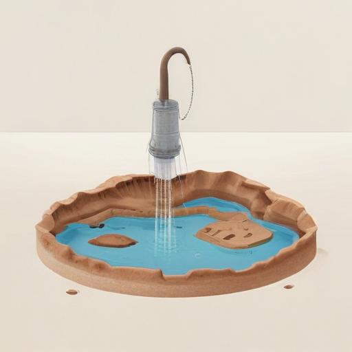 单词“groundwater”的助记图片