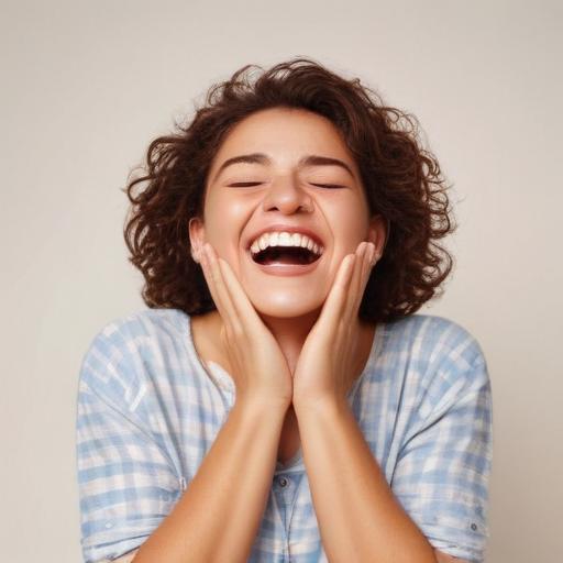 单词“laugh”的助记图片