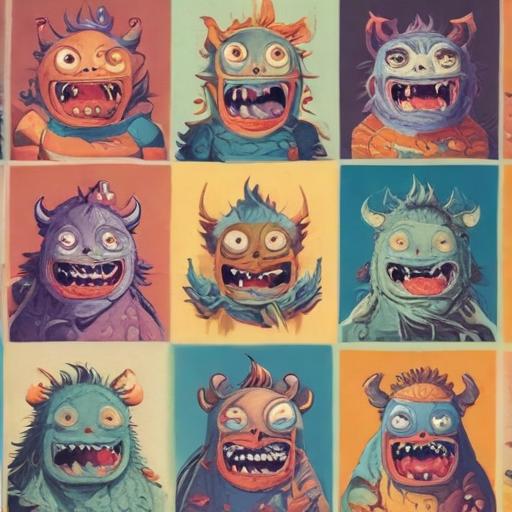 单词“monsters”的助记图片