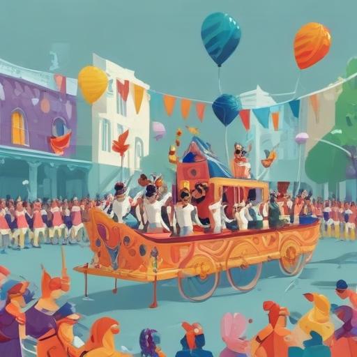 单词“parade”的助记图片