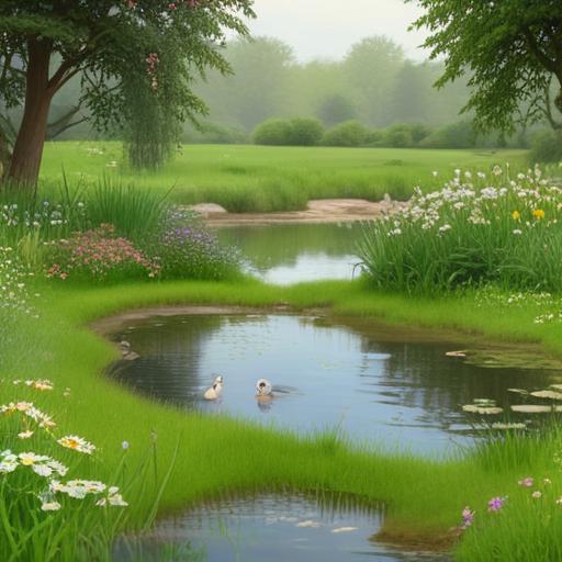 单词“pond”的助记图片