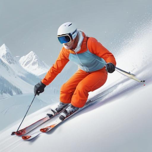单词“skiing”的助记图片