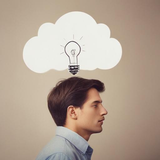 单词“think of”的助记图片
