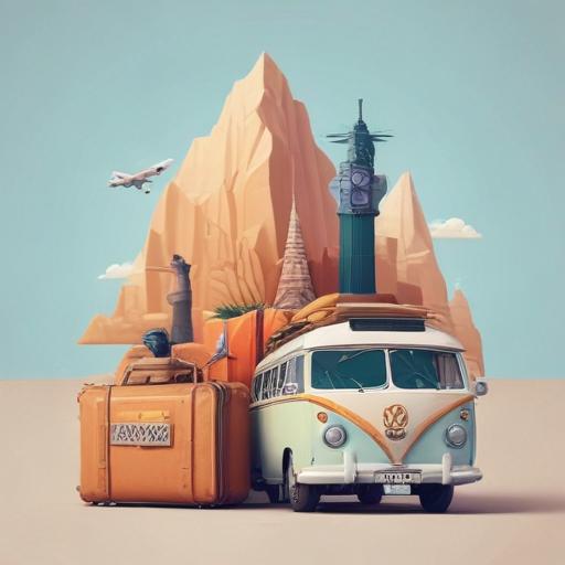 单词“tourism”的助记图片