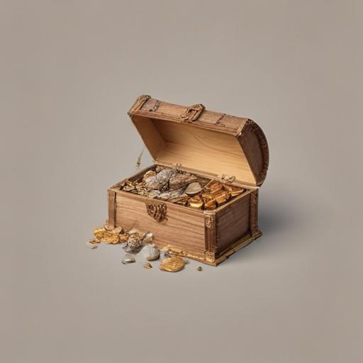 单词“treasures”的助记图片