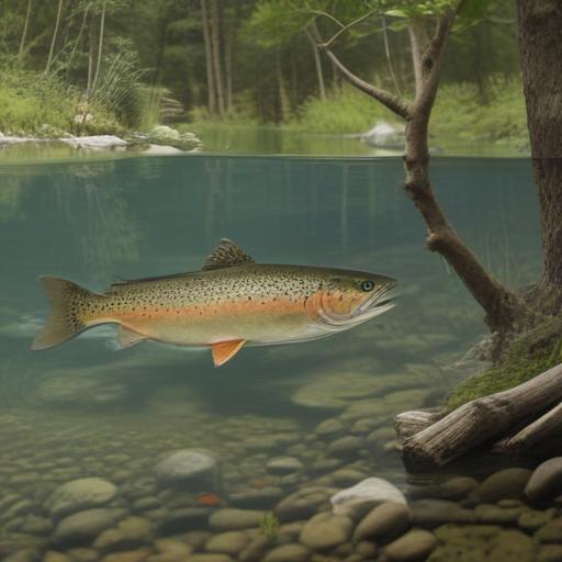 单词“trout”的助记图片