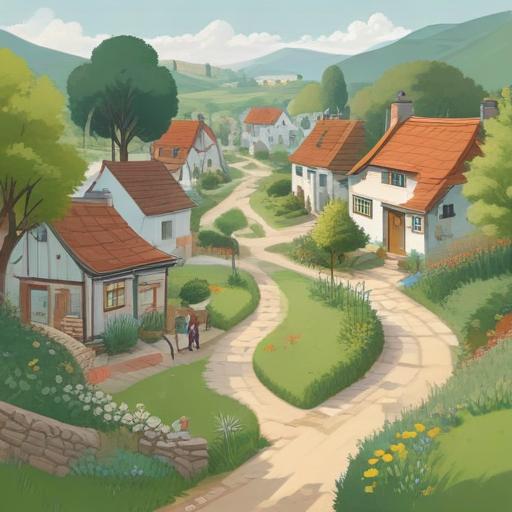 单词“village”的助记图片