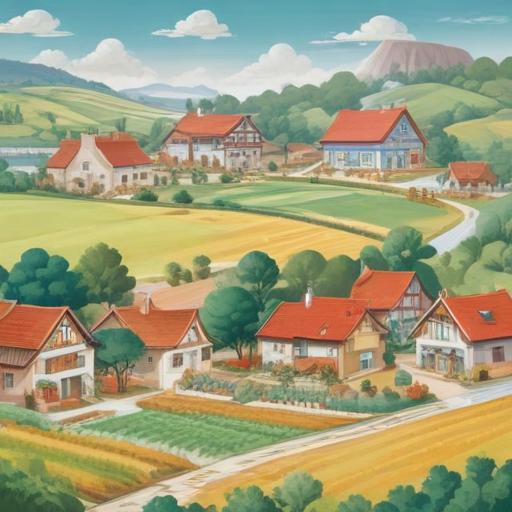 单词“villages”的助记图片