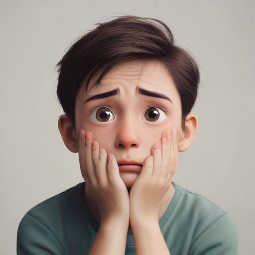 单词“worried”的助记图片