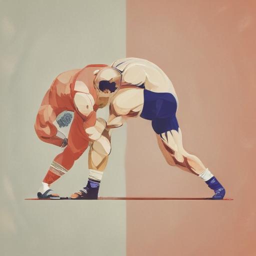 单词“wrestling”的助记图片